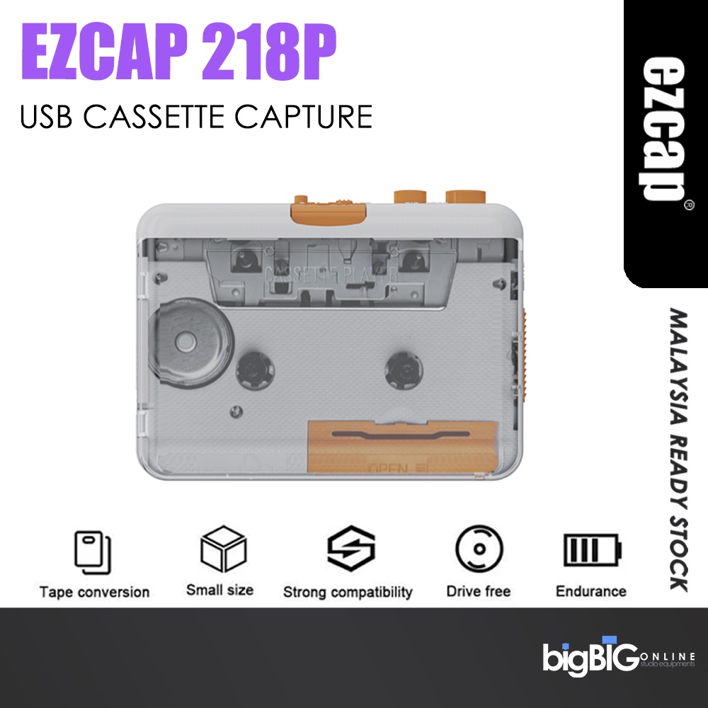 Ezcap 218 USB Cassette to MP3 Converter Capture Audio Player Walkman