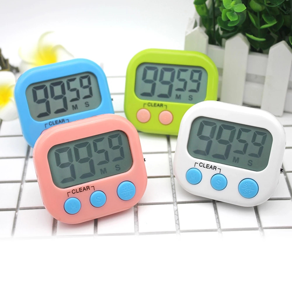 Digital Kitchen Timer Magnetic Backing Stand Countdown Alarm Mini LCD ...