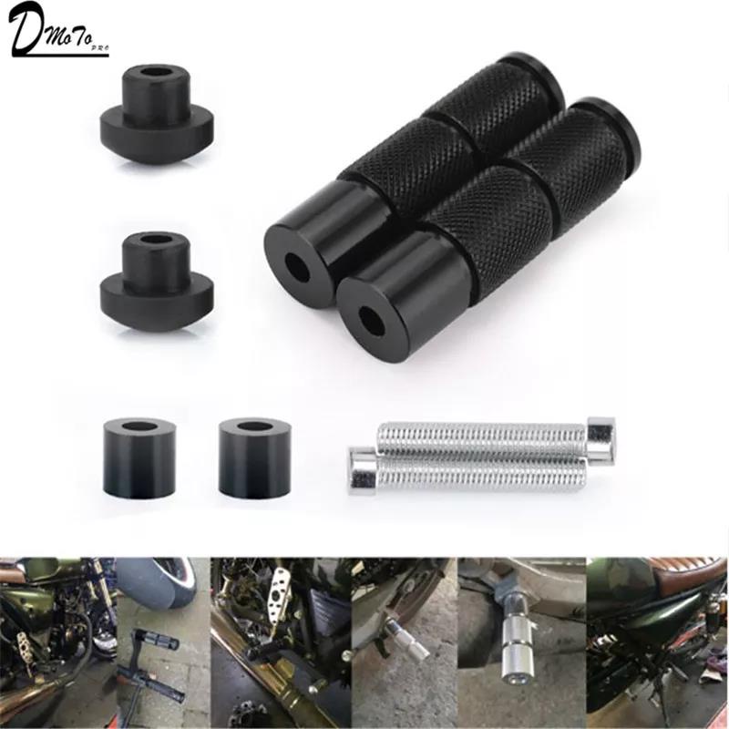 Universal CNC Aluminum Alloy Motorcycle Round Foot Pegs Front Rider