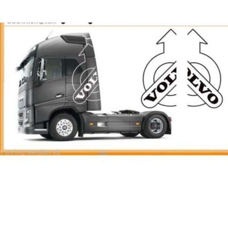 2 X VOLVO TRUCK SIDE STICKERS DECALS Shopee Malaysia