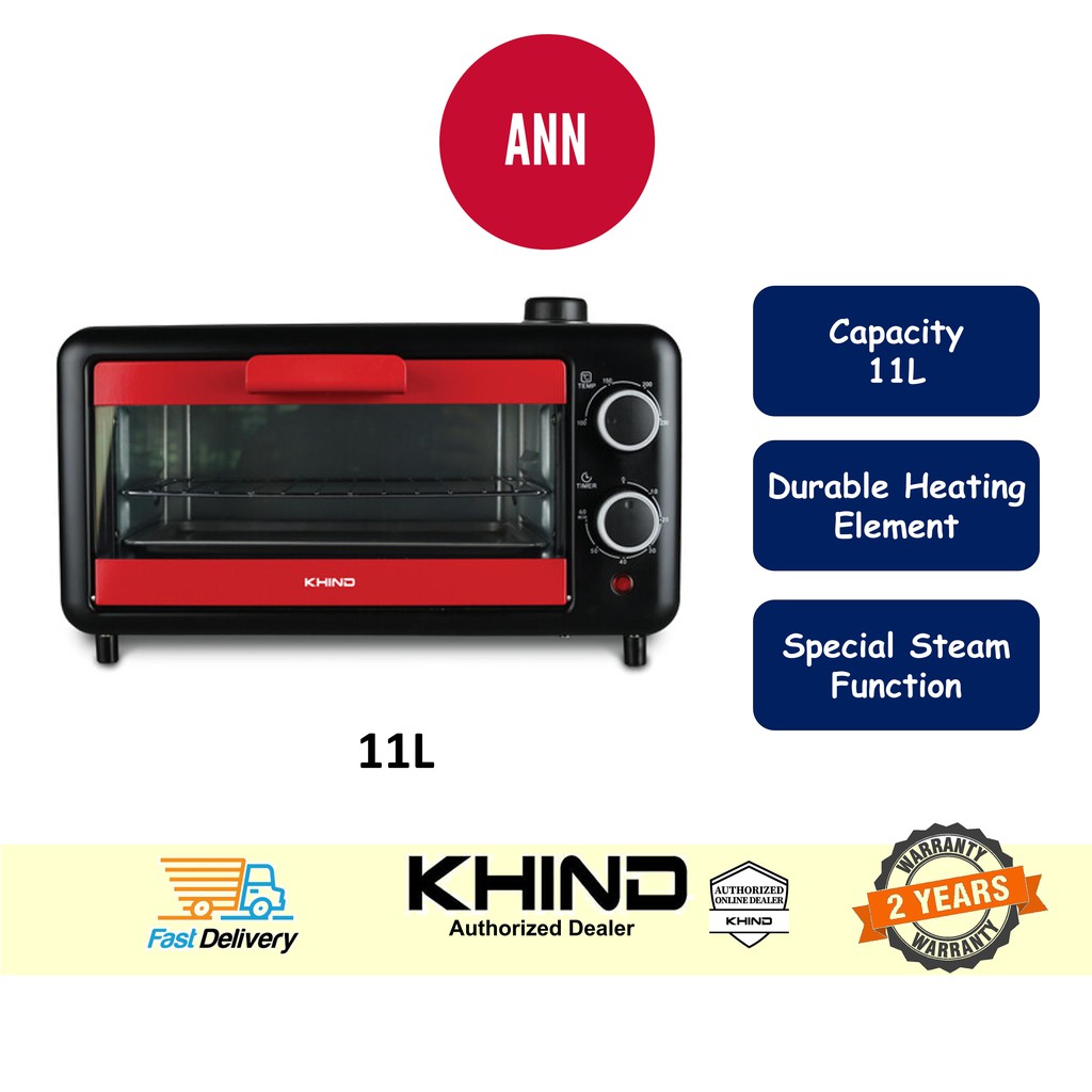 Khind OT11H 11L Electric Oven with Special Steam Functions / Ketuhar