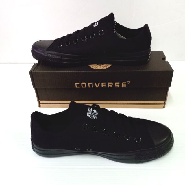 KASUT CONVERSE ALL BLACK SHOES KASUT SEKOLAH SCHOOL SHOES KASUT