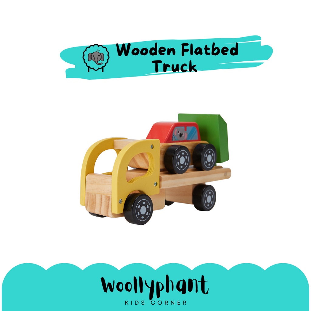 Wooden Toys Kmart Wooden Flatbed Truck Shopee Malaysia