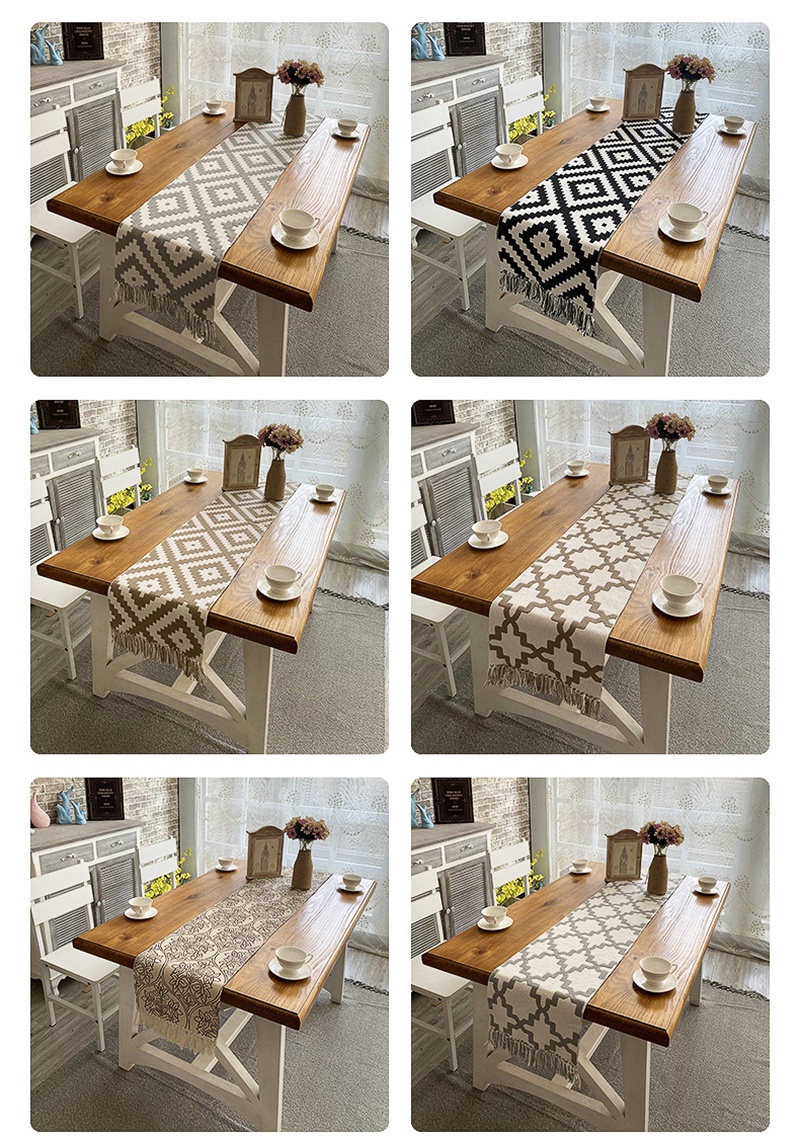 Modern Table Runner Cloth 4 6 8 10 Seater Cotton Christmas Kabinet TV ...