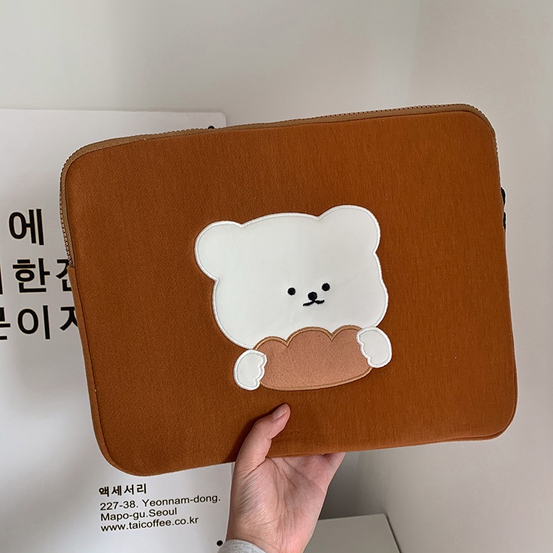 Ready stock cute soft Laptop bag Tablet Bag Korea style 13/14/15/15.6 laptop sleeve 10 11 inch