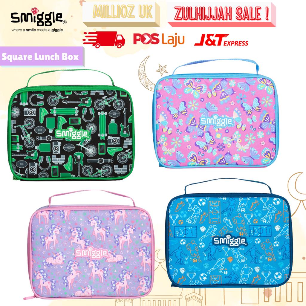 💯 ORIGINAL Smiggle Lunchbox Lunchbag Jump Square Compartment with