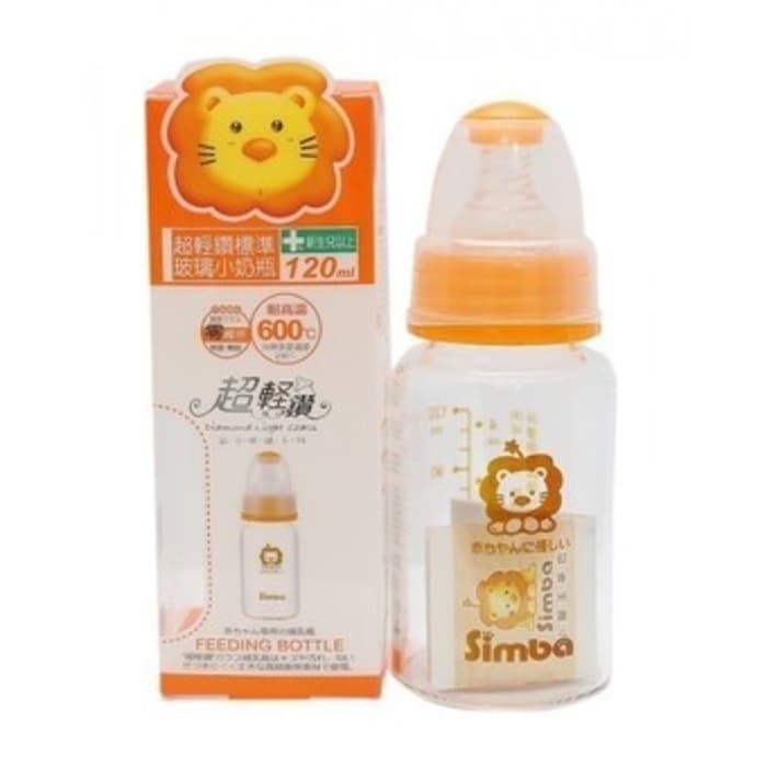 Simba Diamond Light Standard Neck Glass Feeding Bottle (120ml) | Shopee ...
