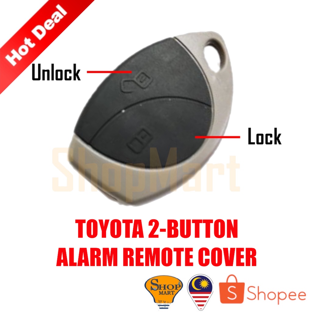 Toyota Car Alarm Remote Control Cover 2-Button for Toyota Hilux Innova