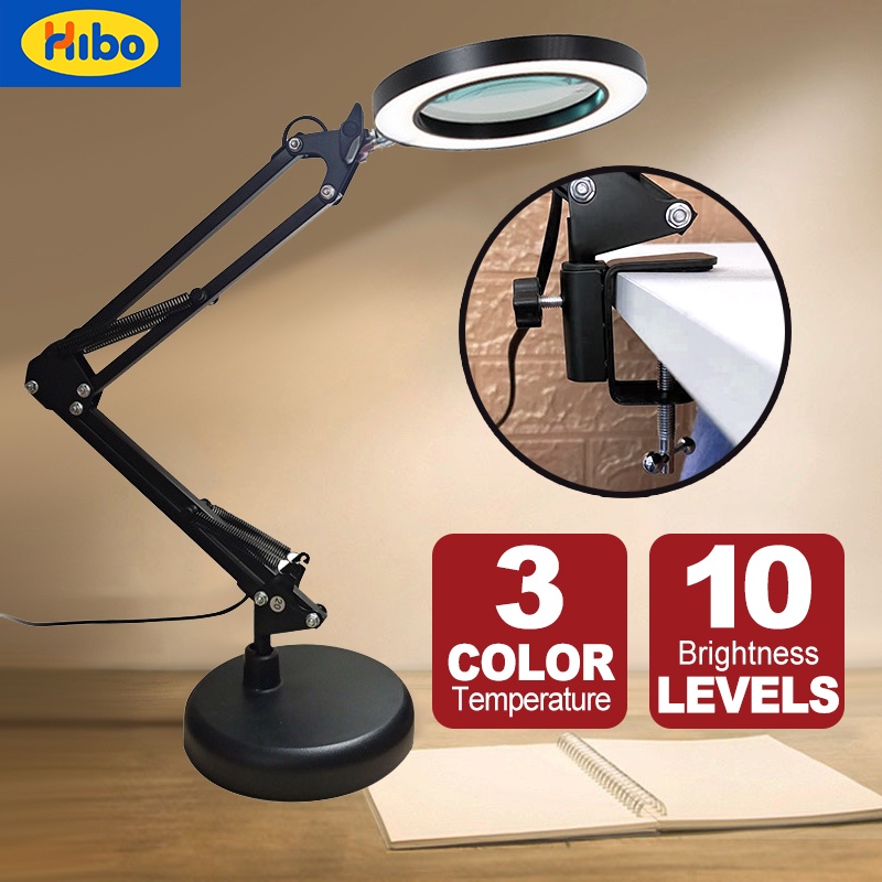 Desk lamp best sale with magnifying glass