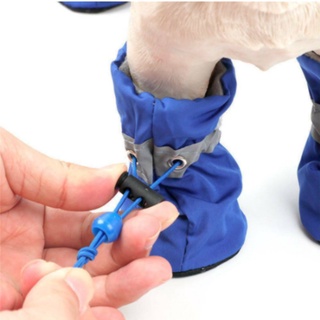 12 Pieces Waterproof Dog Boots Shoes Puppy Candy Colors Non-Slip Rain Shoes  Pet Boots for Snow Rain Day Middle and Small Dogs