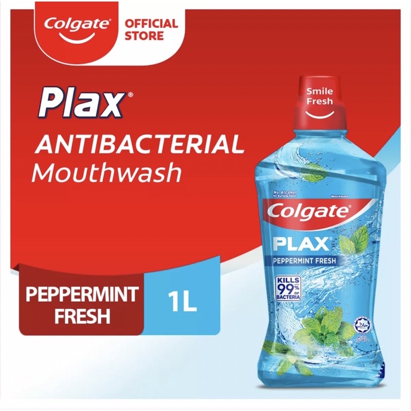 Colgate Plax Mouthwash Peppermint Fresh 1lilter Shopee Malaysia