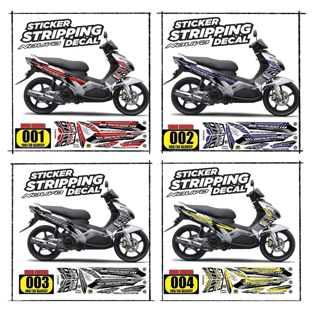 Sticker Striping Yamaha NOUVO MX GLOSSY Variation All Ready | Shopee ...