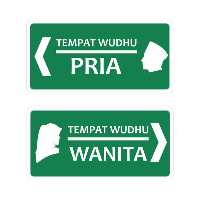 Sign Sticker Wudu Place 30x15cm Sign Safety Signs Sign Direction ...