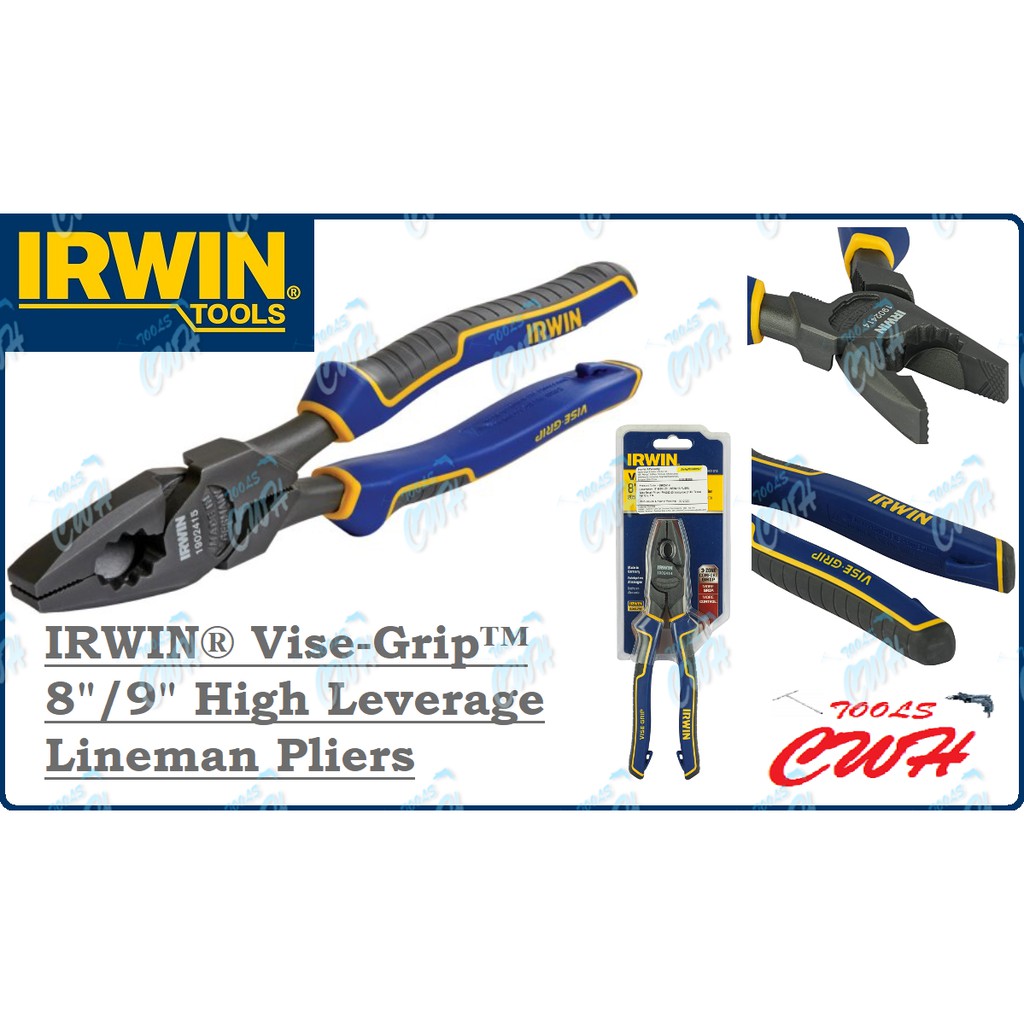 MADE IN GERMANY IRWIN VISE GRIP HIGH LEVERAGE LINEMAN COMBINATION PLIER