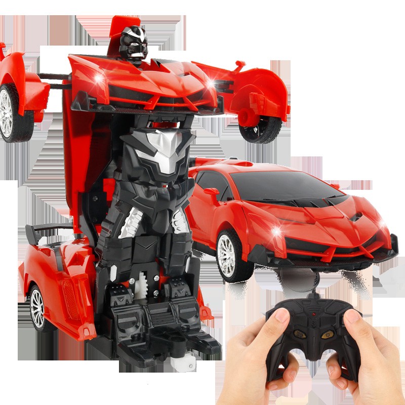 2 in 1 RC Transformation Robot Car Mainan Deformation Car Remote ...