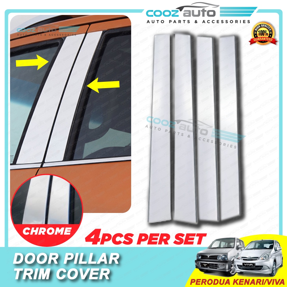 Perodua Kenari Viva Chrome Door Window Pillar Trim Cover Shopee Malaysia