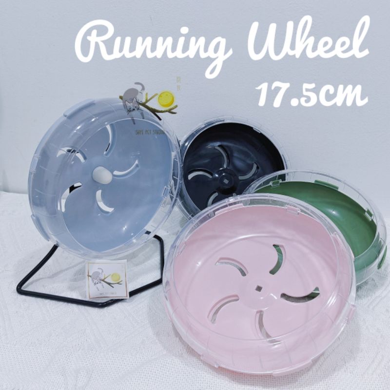 View of 🇲🇾17.5cm Running wheel hamster toy cage accessories dwarf hamster ...