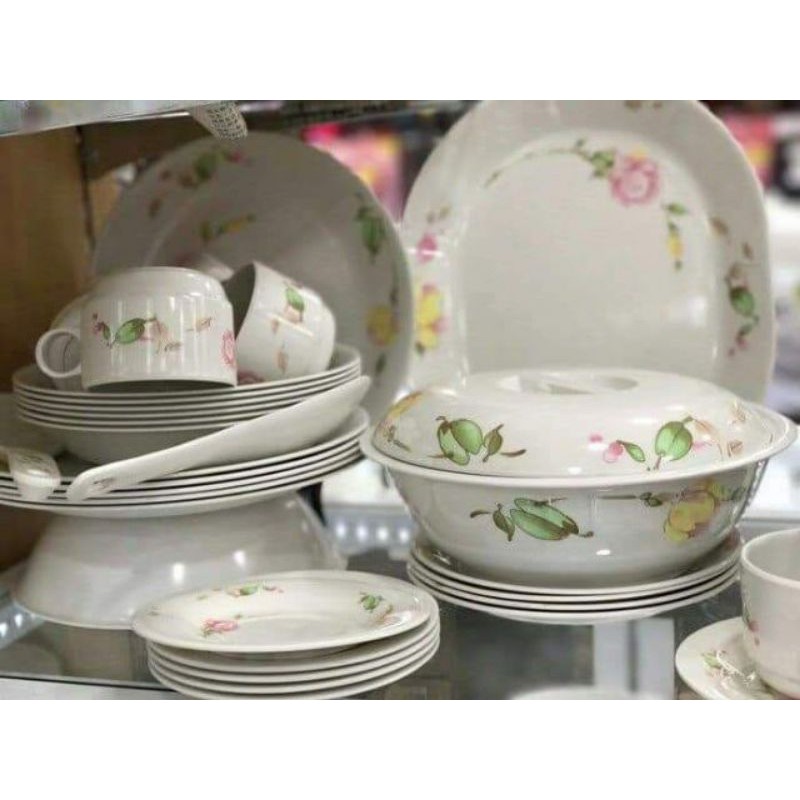 🔥 HOT OFFER 🔥Set melamine 42 pcs bunga corelle 🔥 | Shopee Malaysia