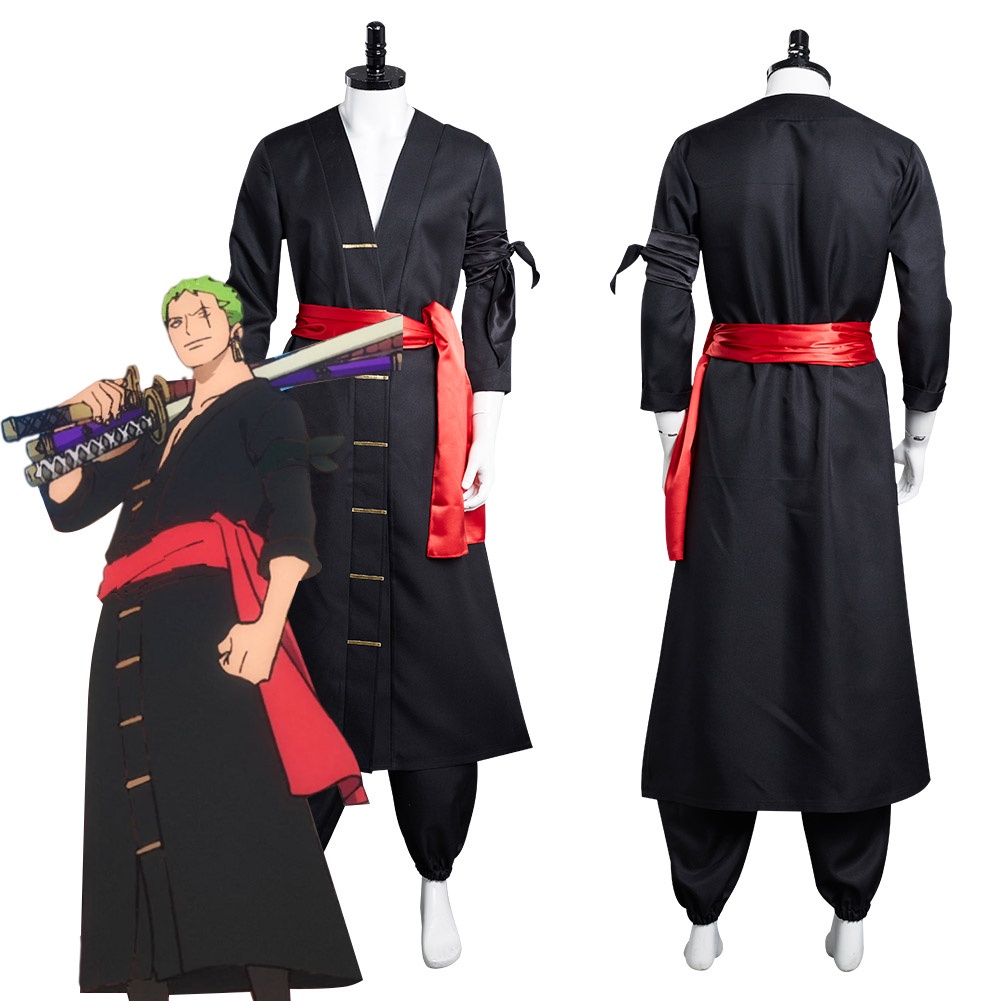 One piece of wano Country Roronoa Zoro cosplay Clothing kimono set ...