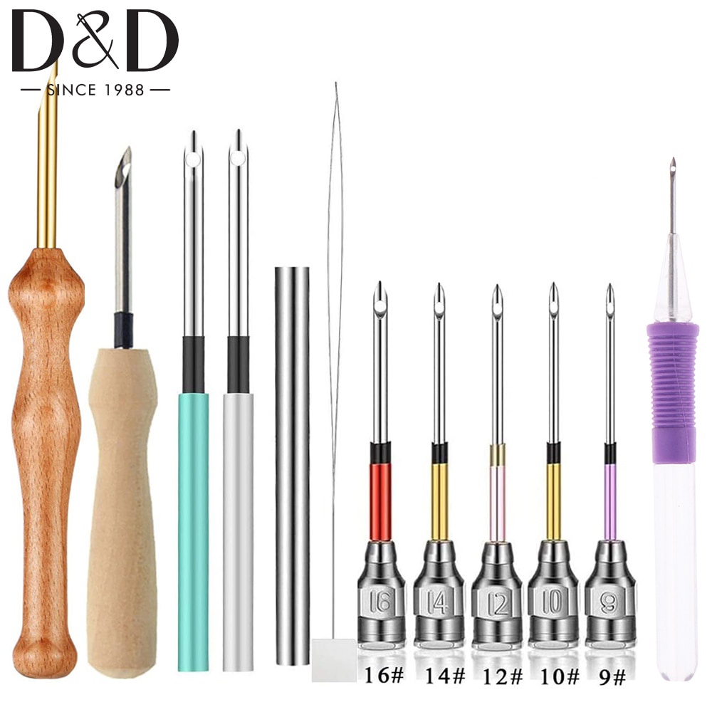 Punch Needle Tool Embroidery Kit Wooden Handle Embroidery Pen for ...