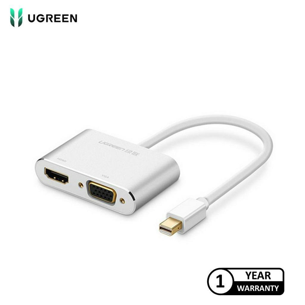 UGREEN MINI DP TO HDMI + VGA CONVERTER (SILVER) | Shopee Malaysia