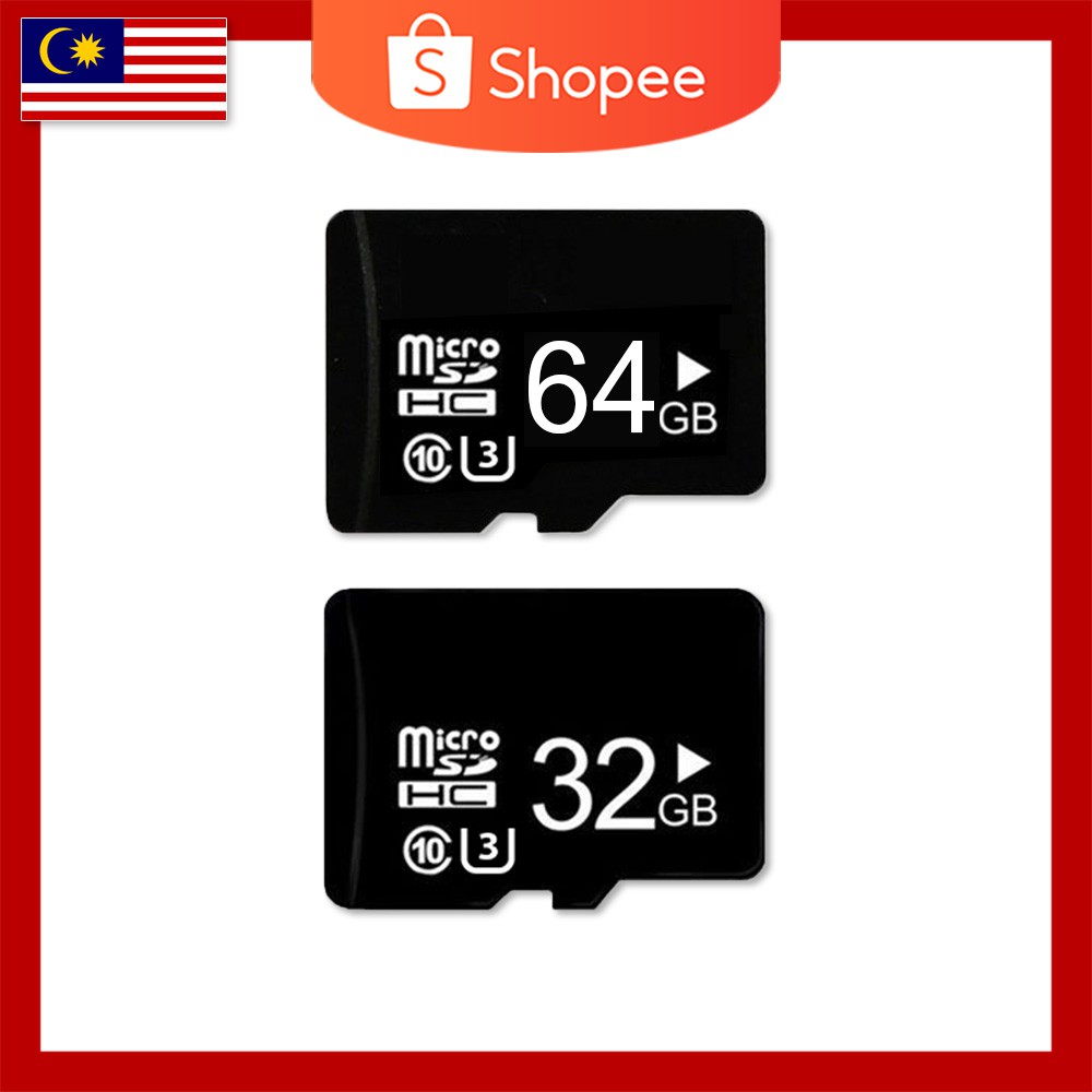 Memory card micro SD TF card microSD U3 class 10 32GB 64GB | Shopee ...