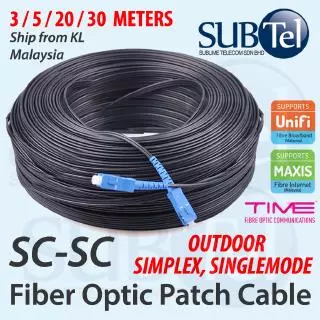 FTTH Unifi 1 core Outdoor UG Drop Fiber Optic Cable Single Mode 1000 Meter