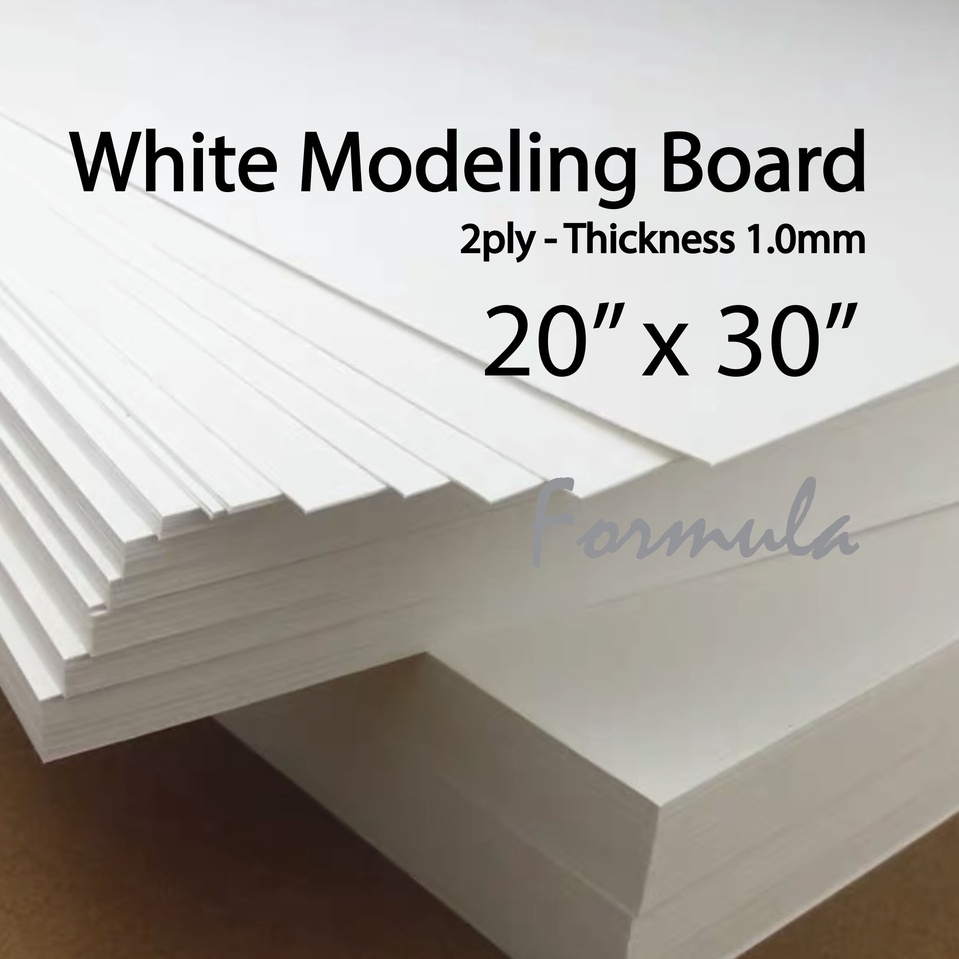 White Modelling Board - 2ply 1.0mm(+-) - 20