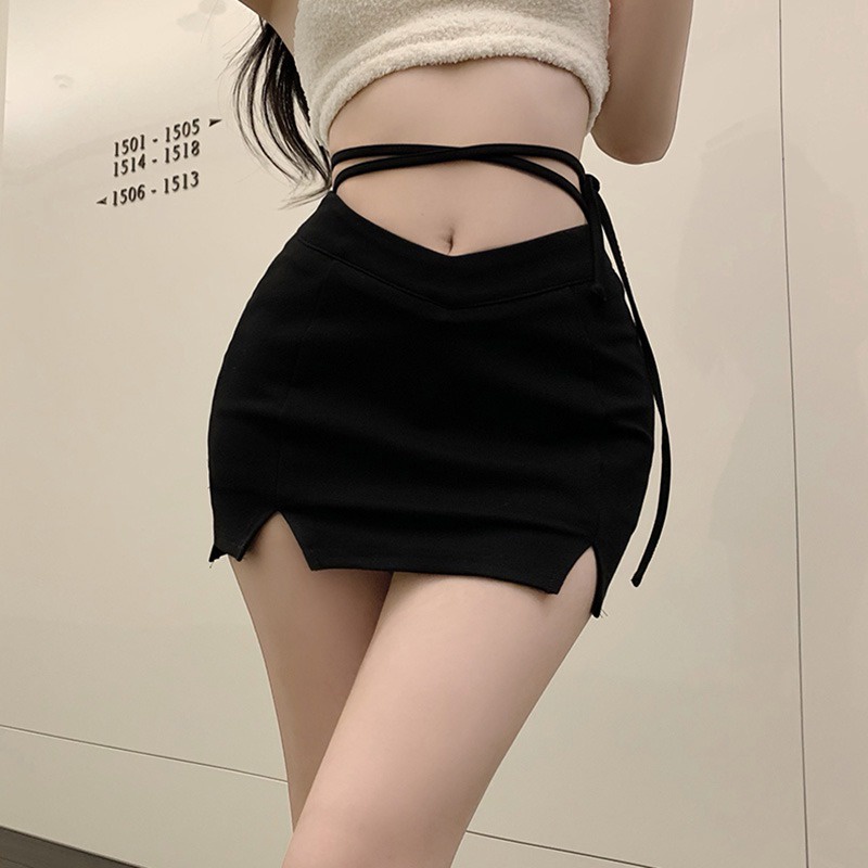 Black bandage clearance mini bodycon skirt