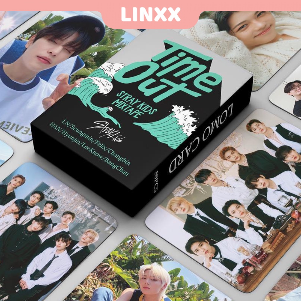 LINXX 55 Pcs STRAY KIDS Time Out Album Lomo Card Kpop Photocards ...