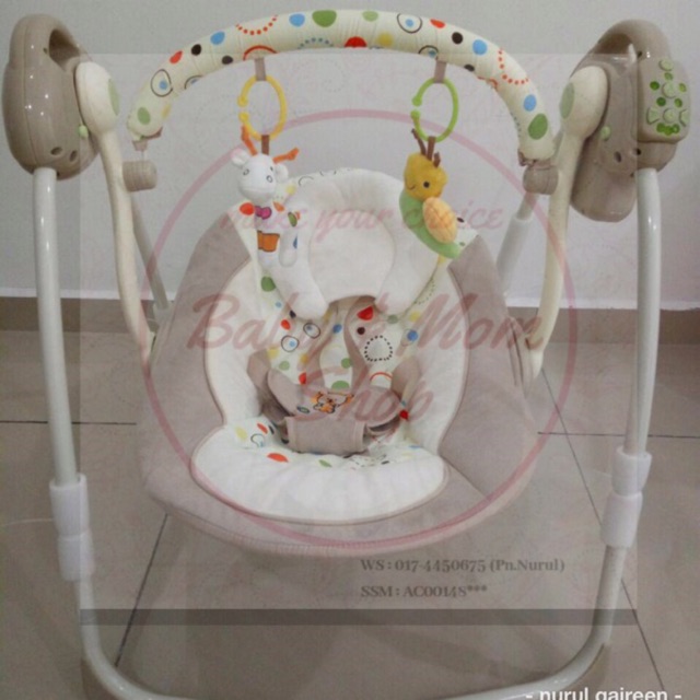 PORTABLE SWING (TIMER & MUSIC) portable rocker swing automatic timer ...
