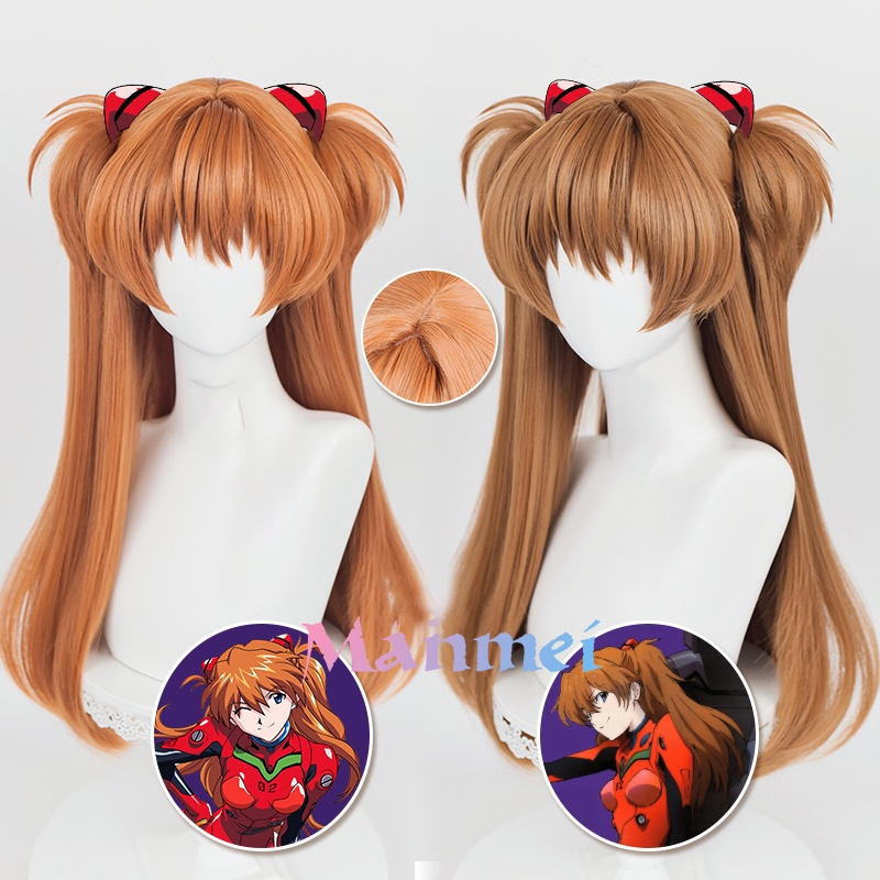 Manmei Anime Asuka Langley Soryu Cosplay Wig Heat Resistant