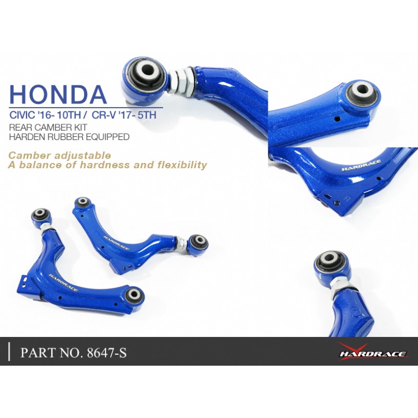 Honda Civic FC 2016+ / CRV 2017+ - Hardrace Rear Camber Kit 8647-S ...