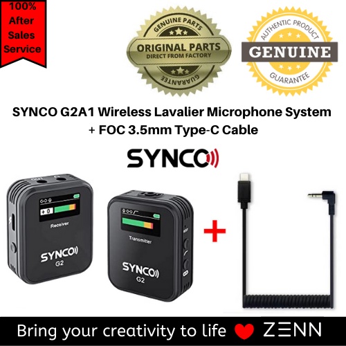 SYNCO G2-A1 Wireless Lavalier Microphone System | Shopee Malaysia