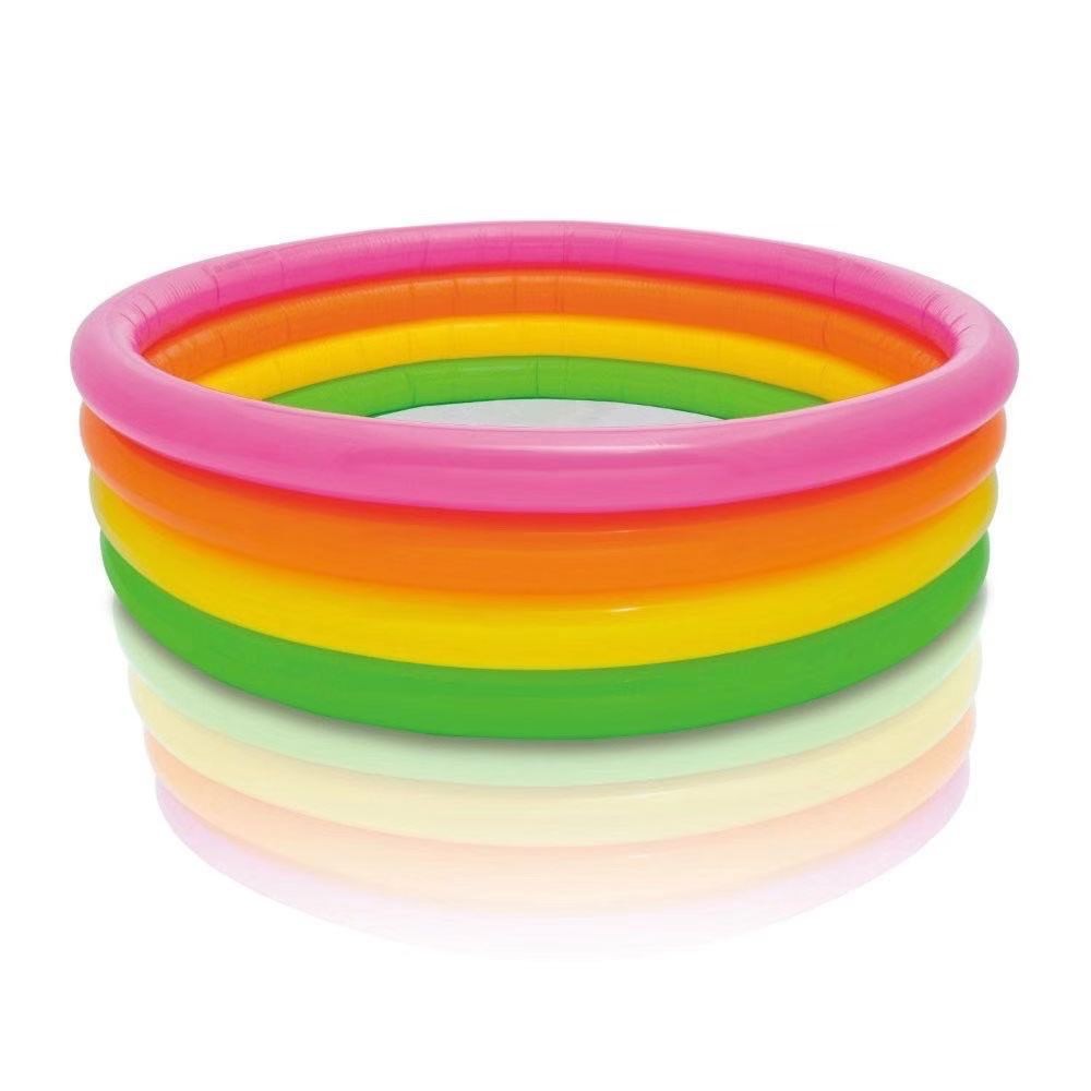 BGC Swimming Pool 168cm INTEX 4-Ring Inflatable Outdoor | Shopee Malaysia