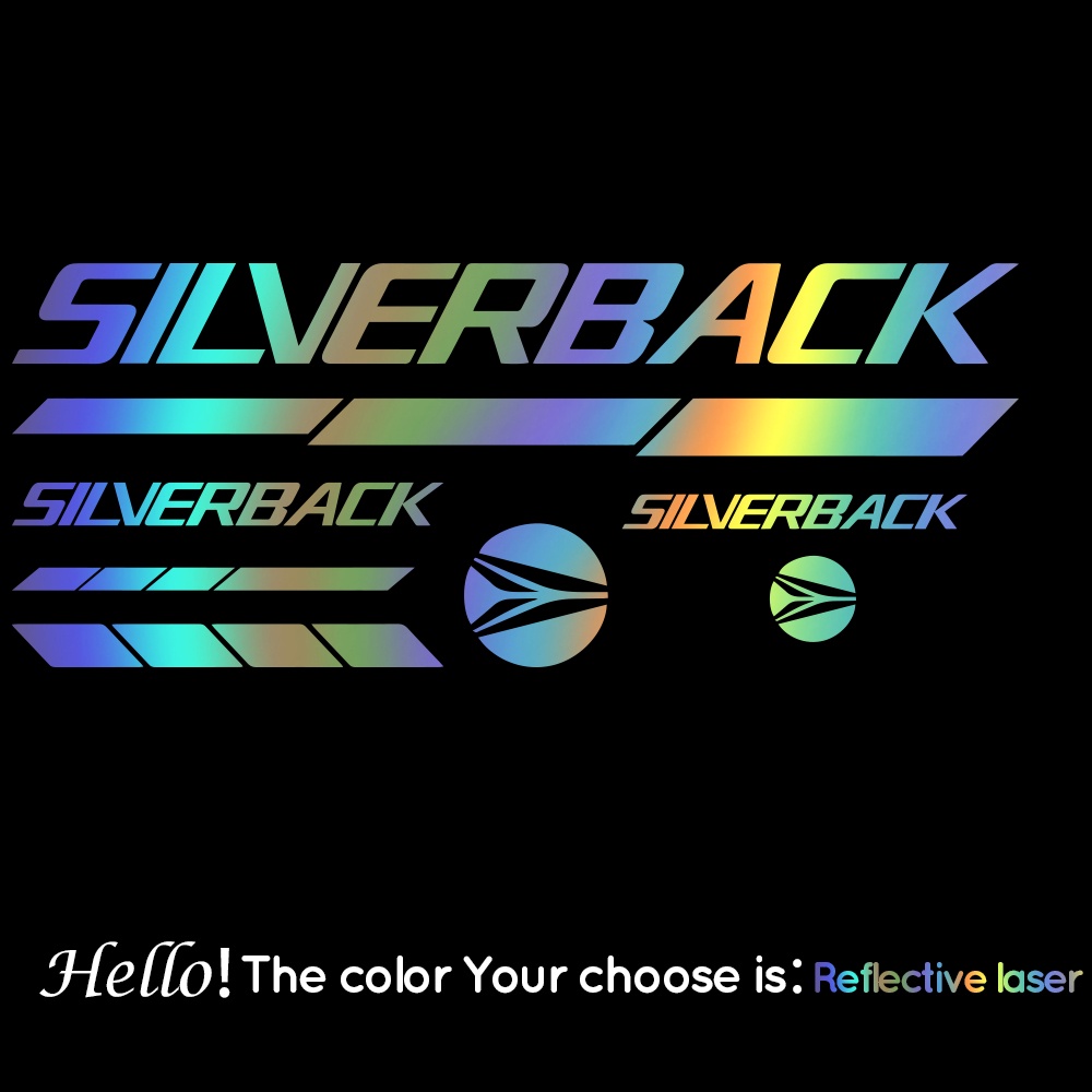 SILVERBACK Bike Frame Stickers Bicycle Stickers Diecut Vinyl Decal MTB