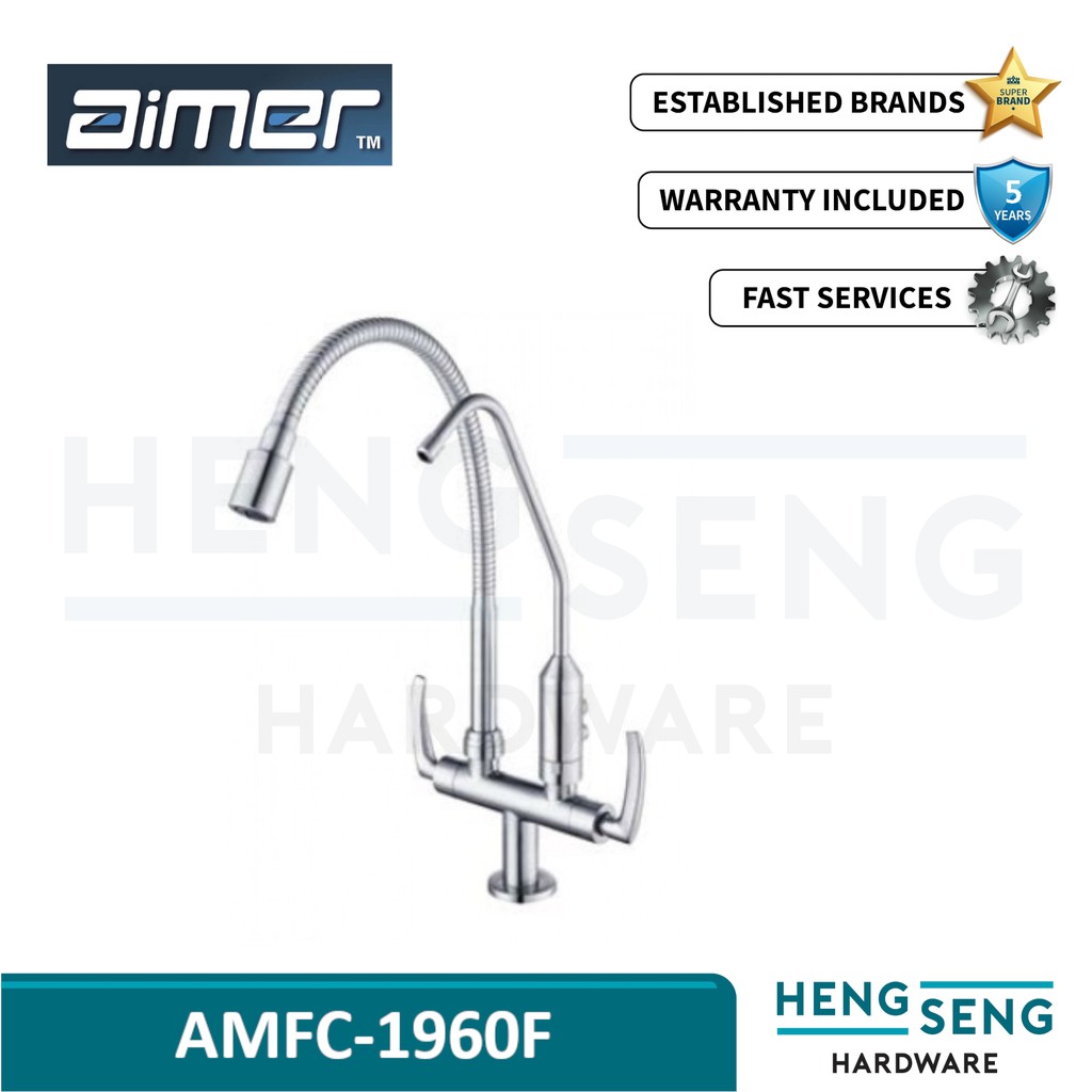 AIMER AMFC-1960F Flexible Hose Pillar Sink Tap With Filter Tap (软管 ...
