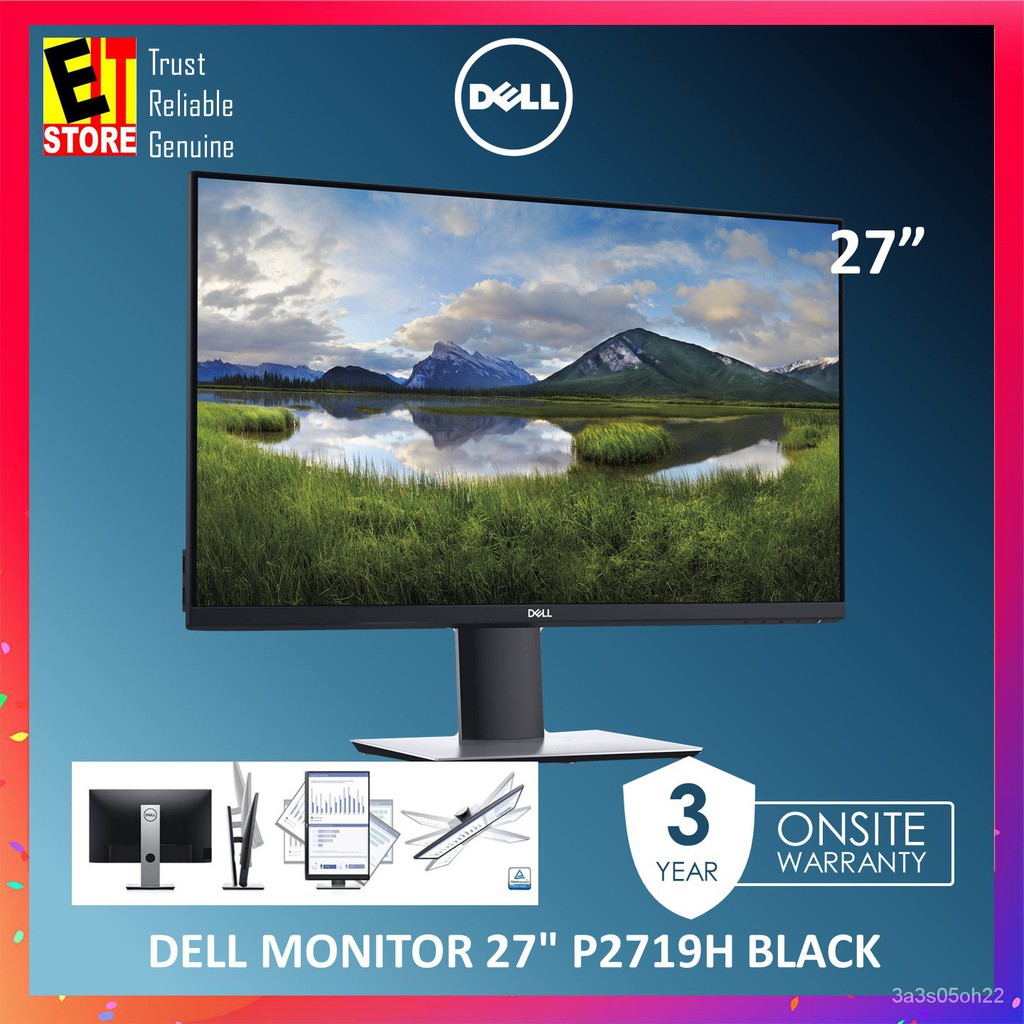 MONITOR DELL P2719H, 27 IPS, 1920X1080 FHD, HDMI/VGA/DISPLAYPOR