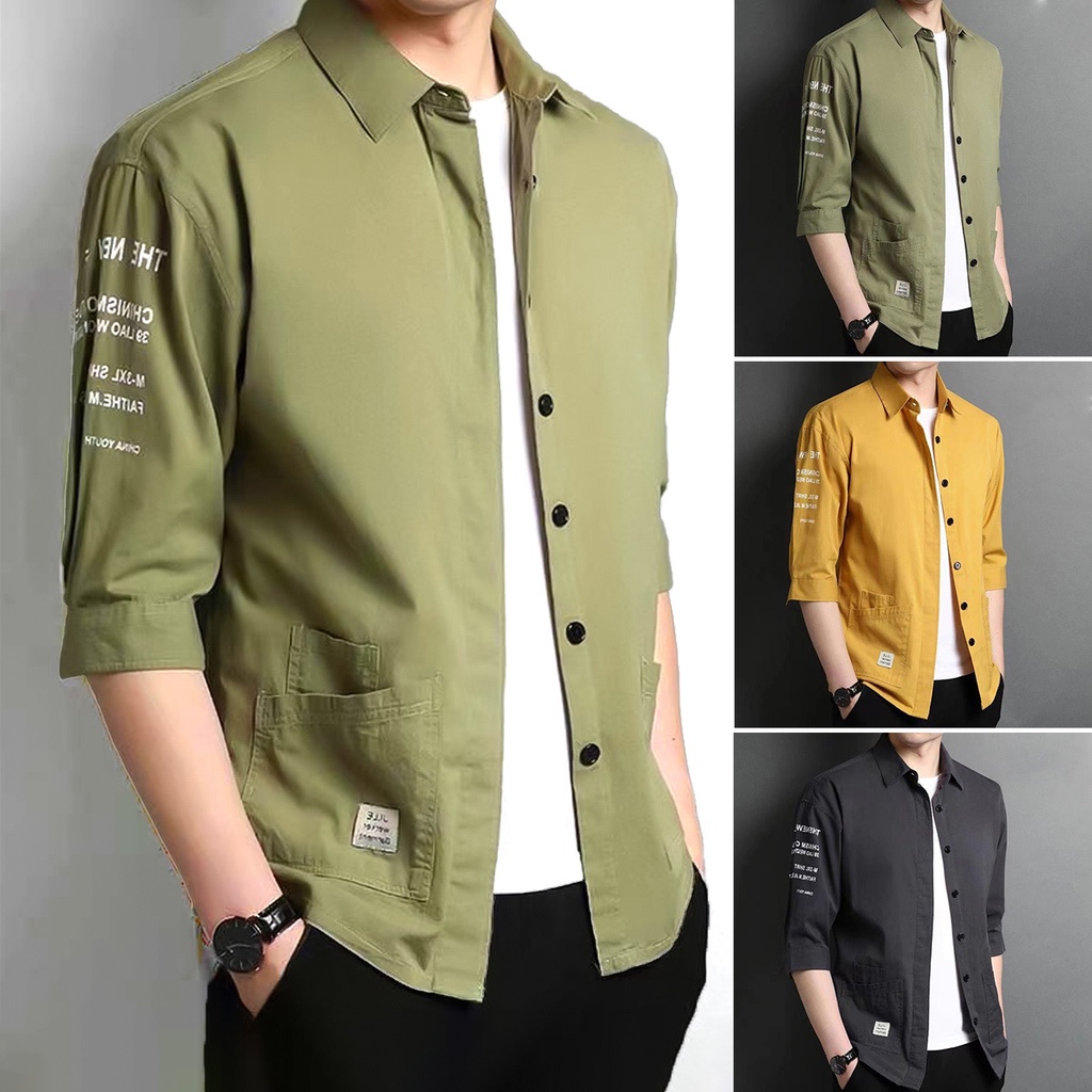 Summer Korean Style Fashion All Match Business Pocket Casual Tooling ...