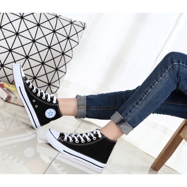 CLBB21077SX Korean Fashion Converse Inspired High Top Canvas Shoes