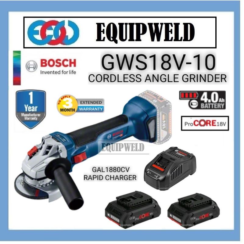 GWS 18V-10 P Cordless Angle Grinder