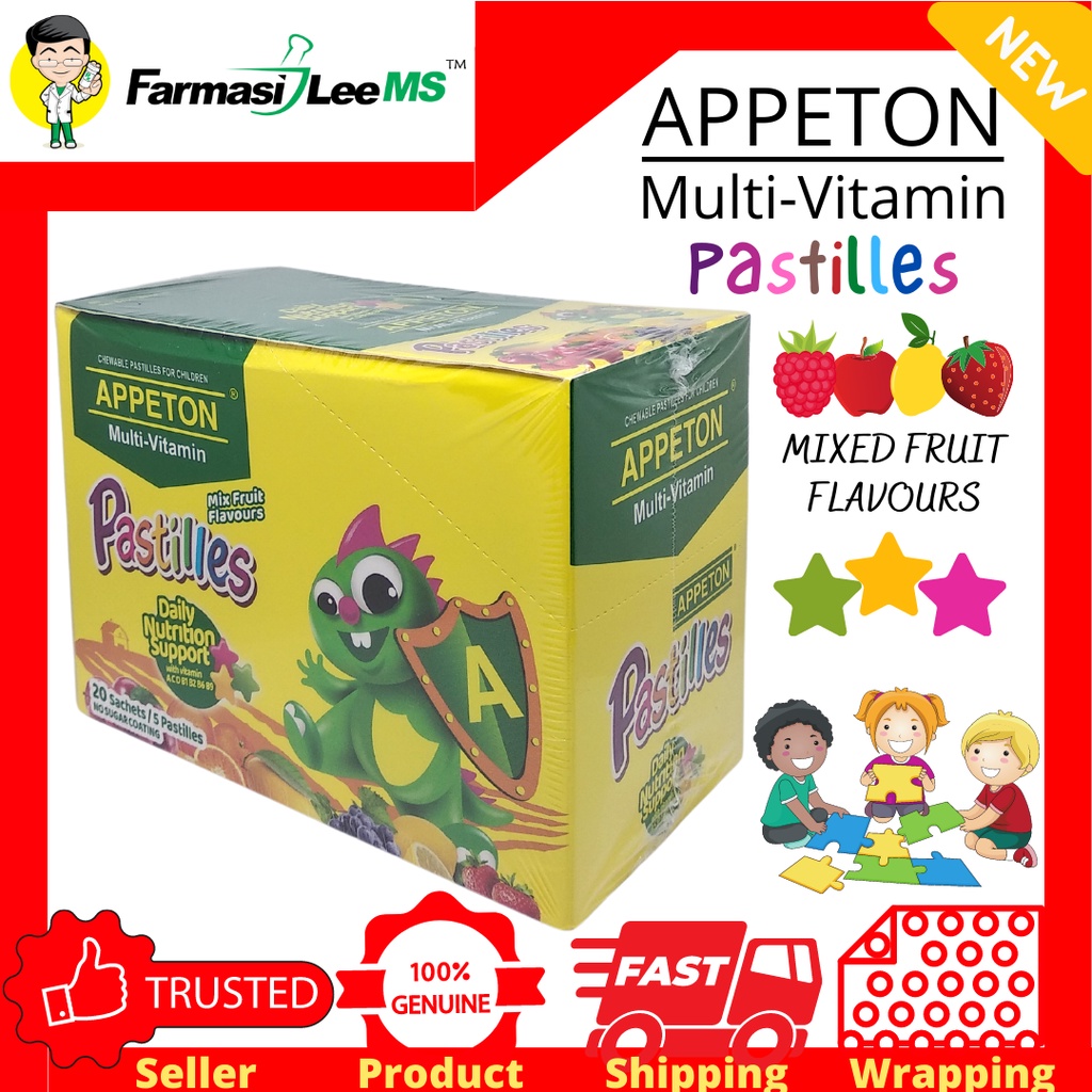 Appeton Multivitamin Pastilles 20 Sachets (Exp 09/2024) | Shopee Malaysia