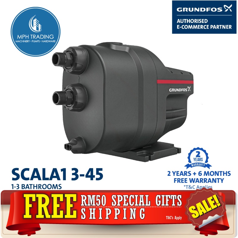 Grundfos SCALA1 3-45 Home Water Pressure Booster Pump | Shopee Malaysia