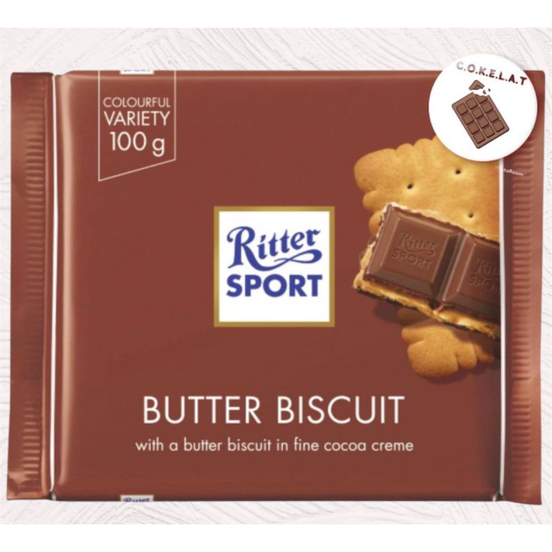 COKELAT RITTER SPORT Butter Biscuits 100g | Shopee Malaysia