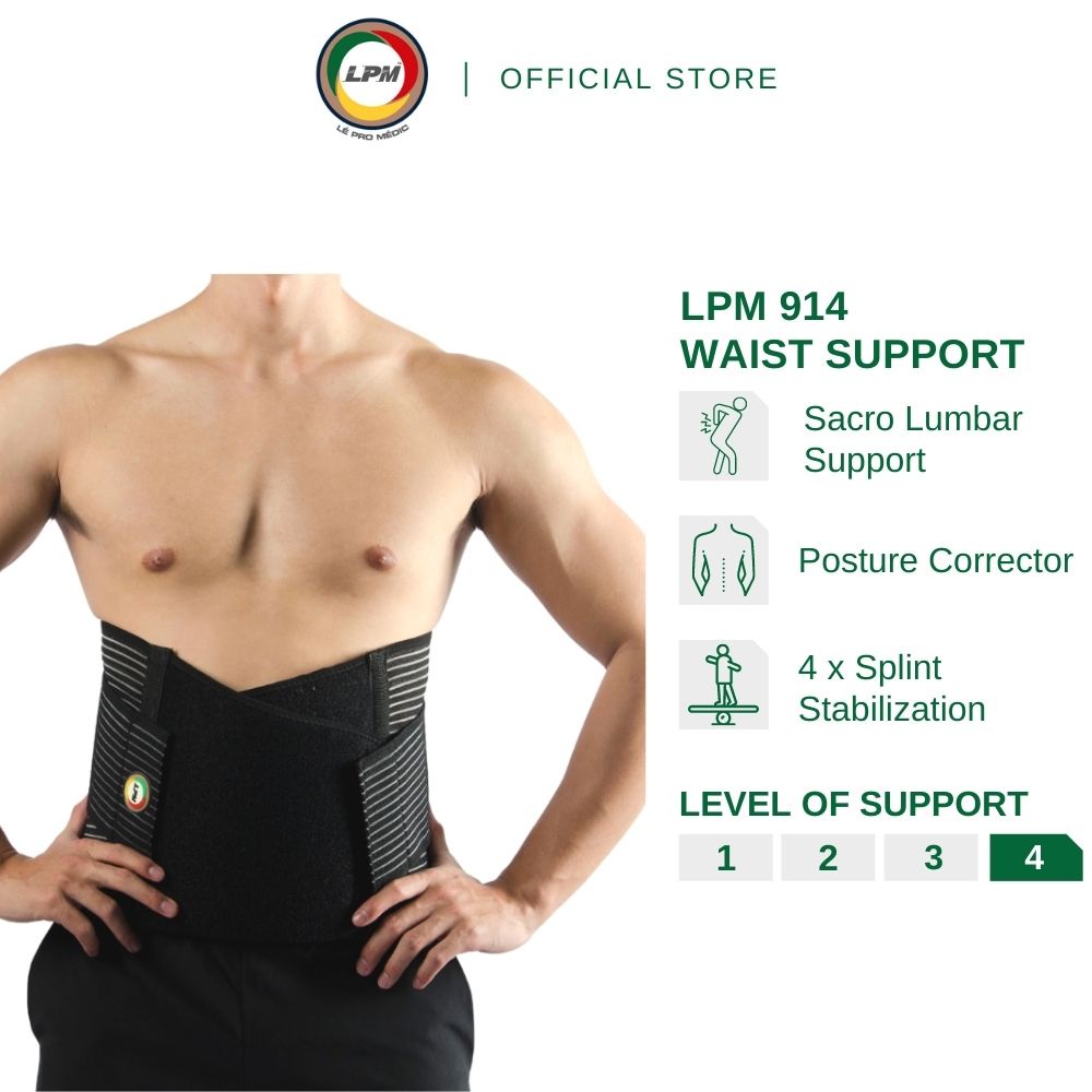 LPM Back Support 914 Lumbar Back Support Adjustable Backbone Support ...