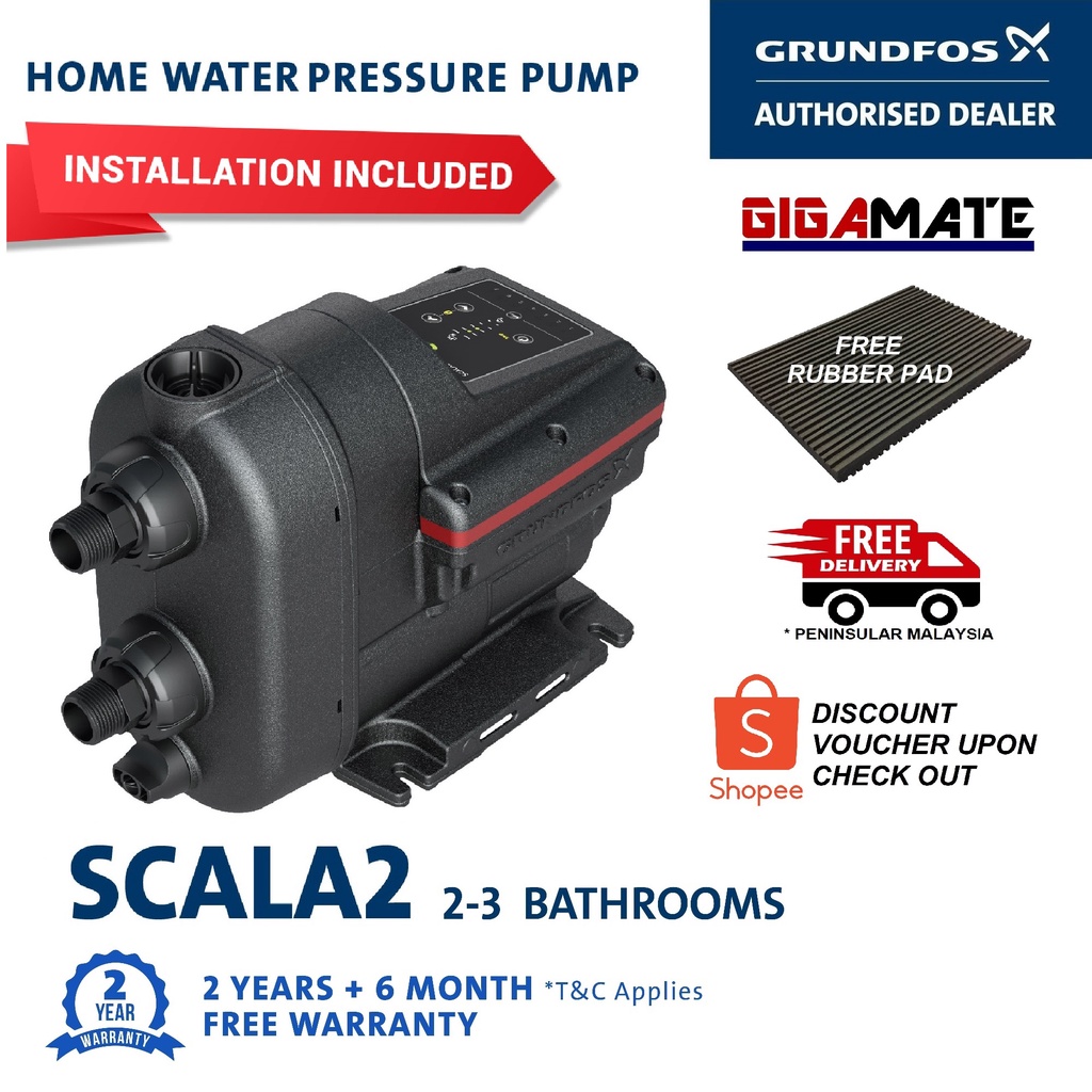 Grundfos SCALA2 3-45 Home Water Pressure Booster Pump | Shopee Malaysia