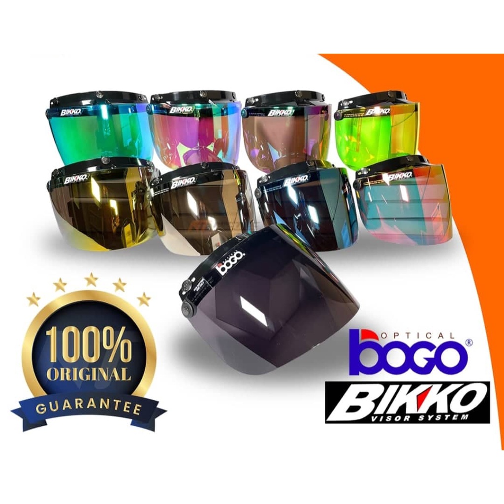 Bogo Bikko Visor Helmet 3 Button SGV MHR MS88 MAGNUM Shopee Malaysia