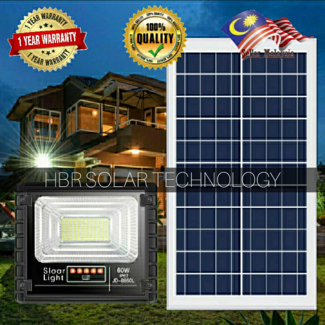 NEW MODEL !! 60 Watt Solar Spotlight( warm white) With Battery ...