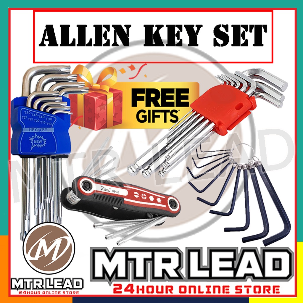 Allen Key Set Socket Ball Head Hex Elenkey Tool Set Wrench Alan Key