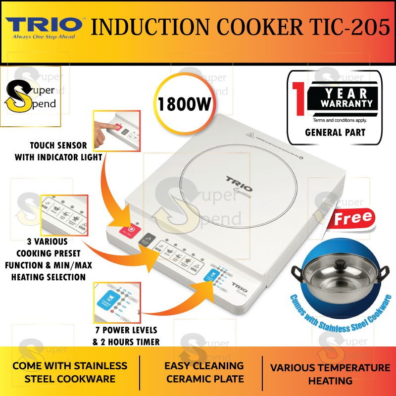 Trio induction deals cooker